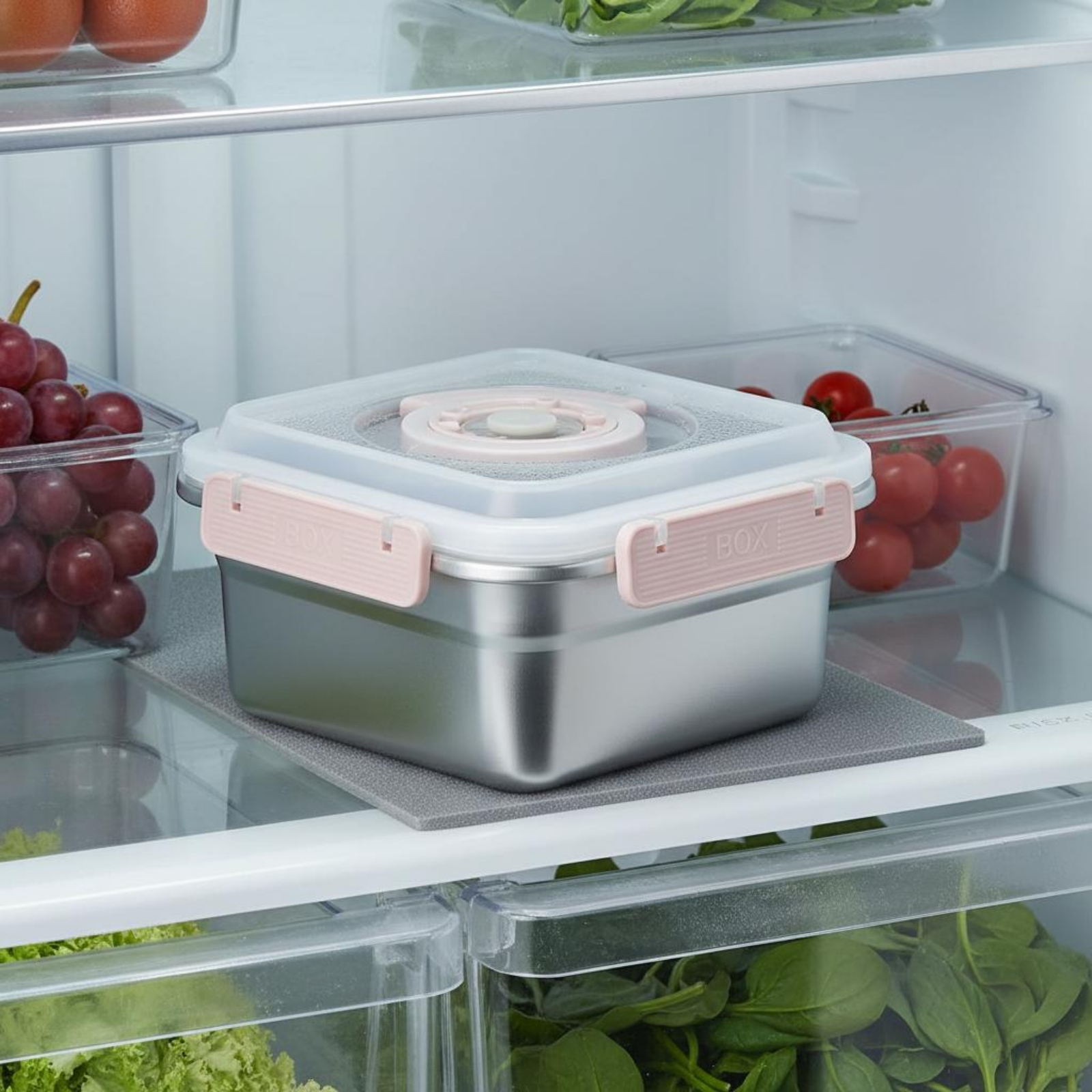 Food Storage Airtight - 3 Pieces Stainless Steel Food Container