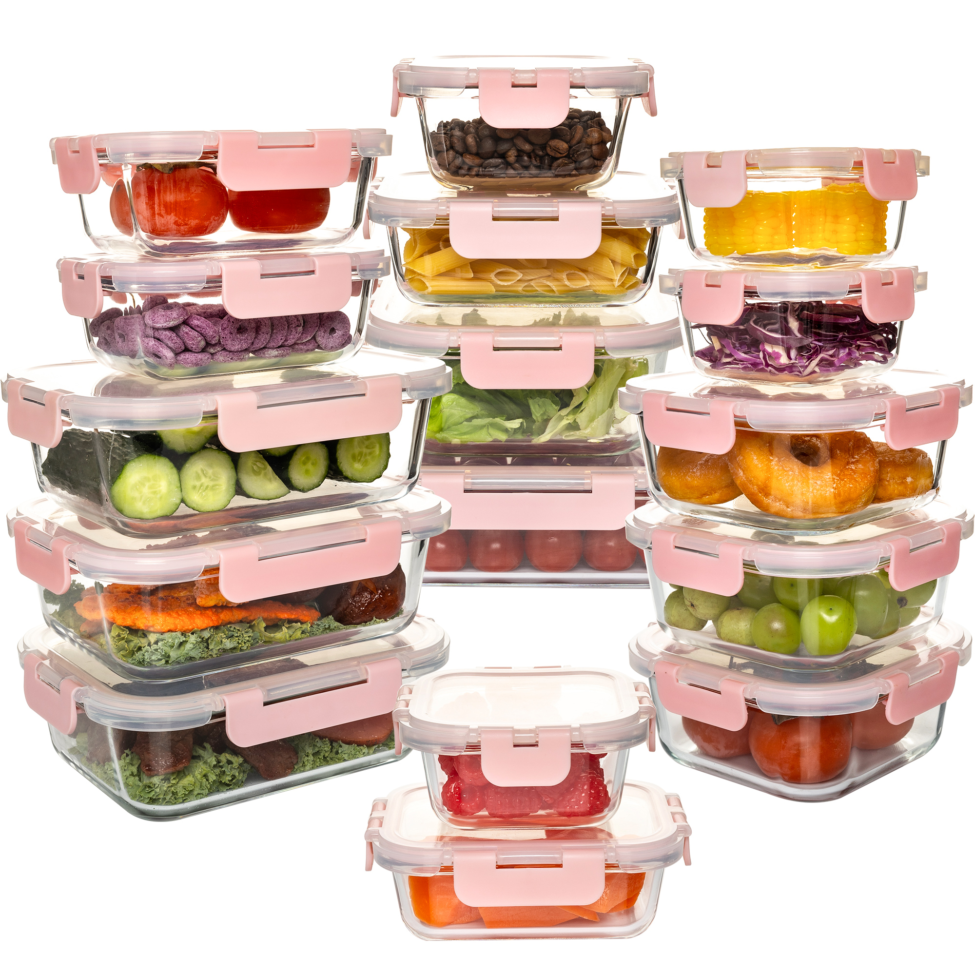 Food Storage Order - 16-Piece Glass Food Storage Containers Set,