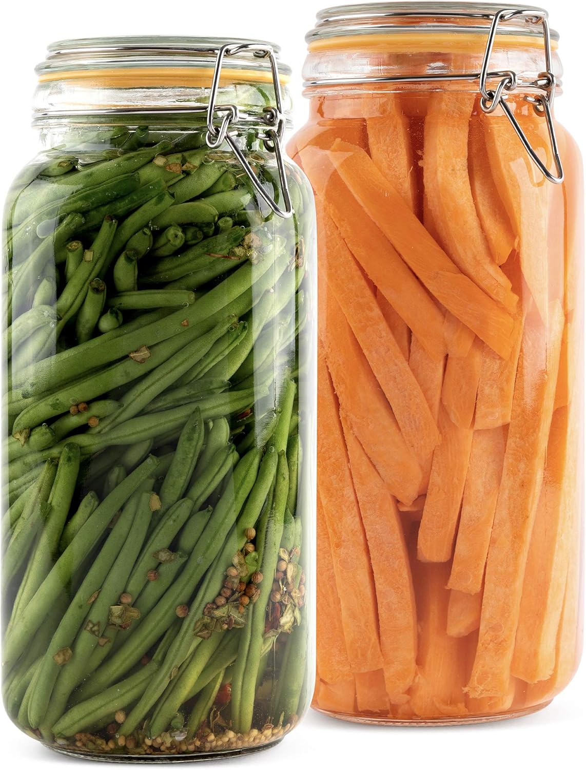 Food Storage Airtight - Glass Jars with Lids 67 oz