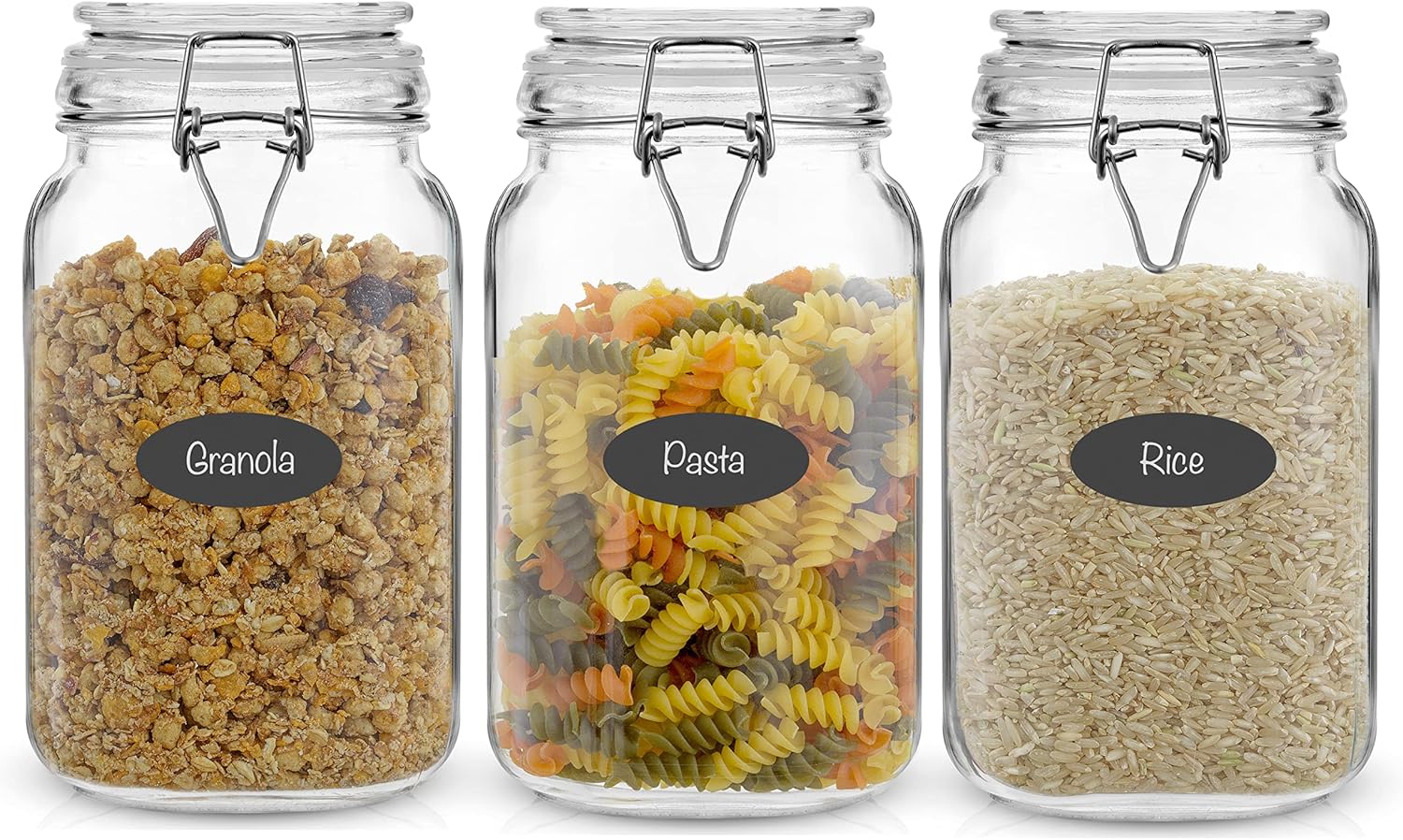 Food Storage Airtight - Airtight Glass Jars with Lids Set