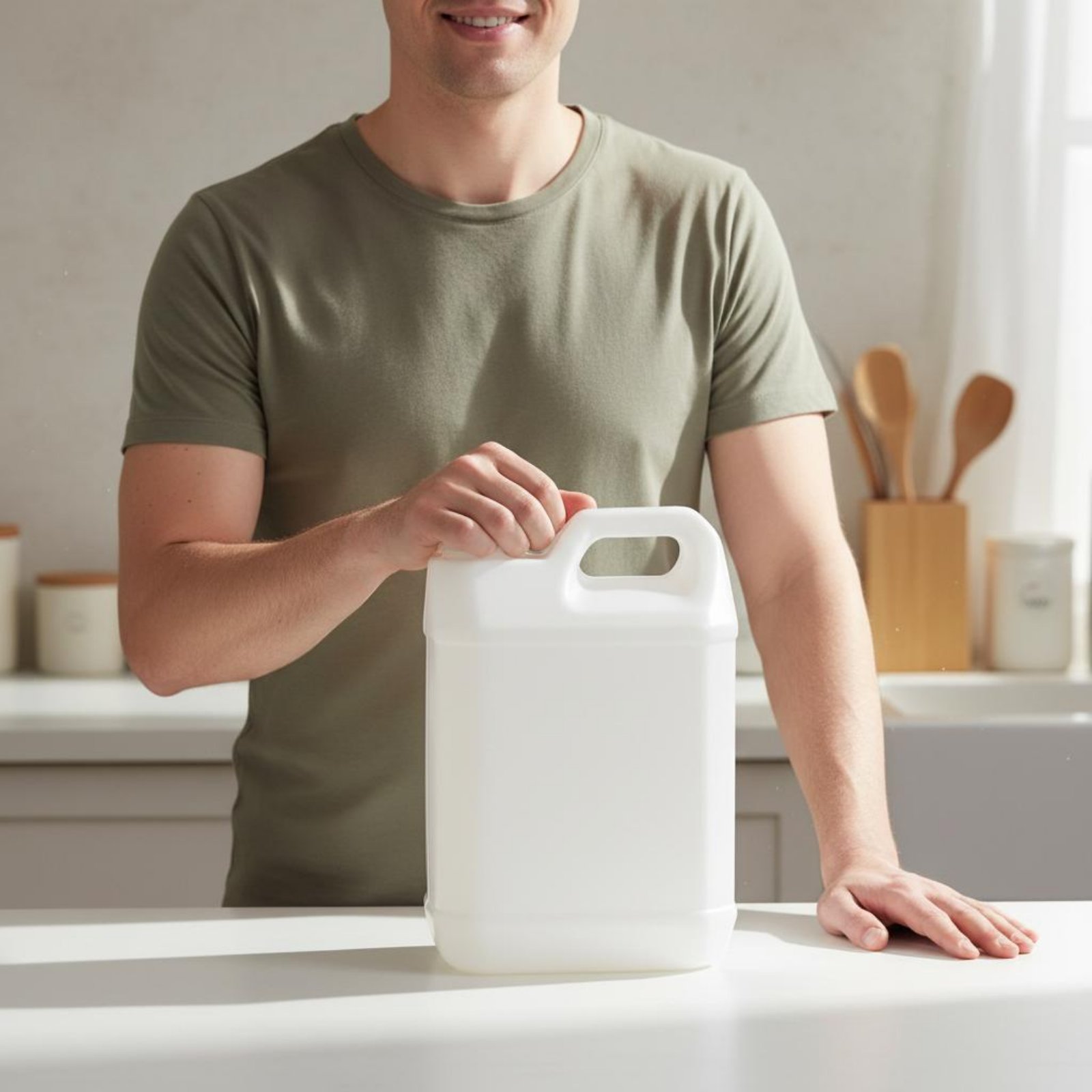 Food Storage Plastic - Food-Safe Plastic Jug Versatile Reusable Water