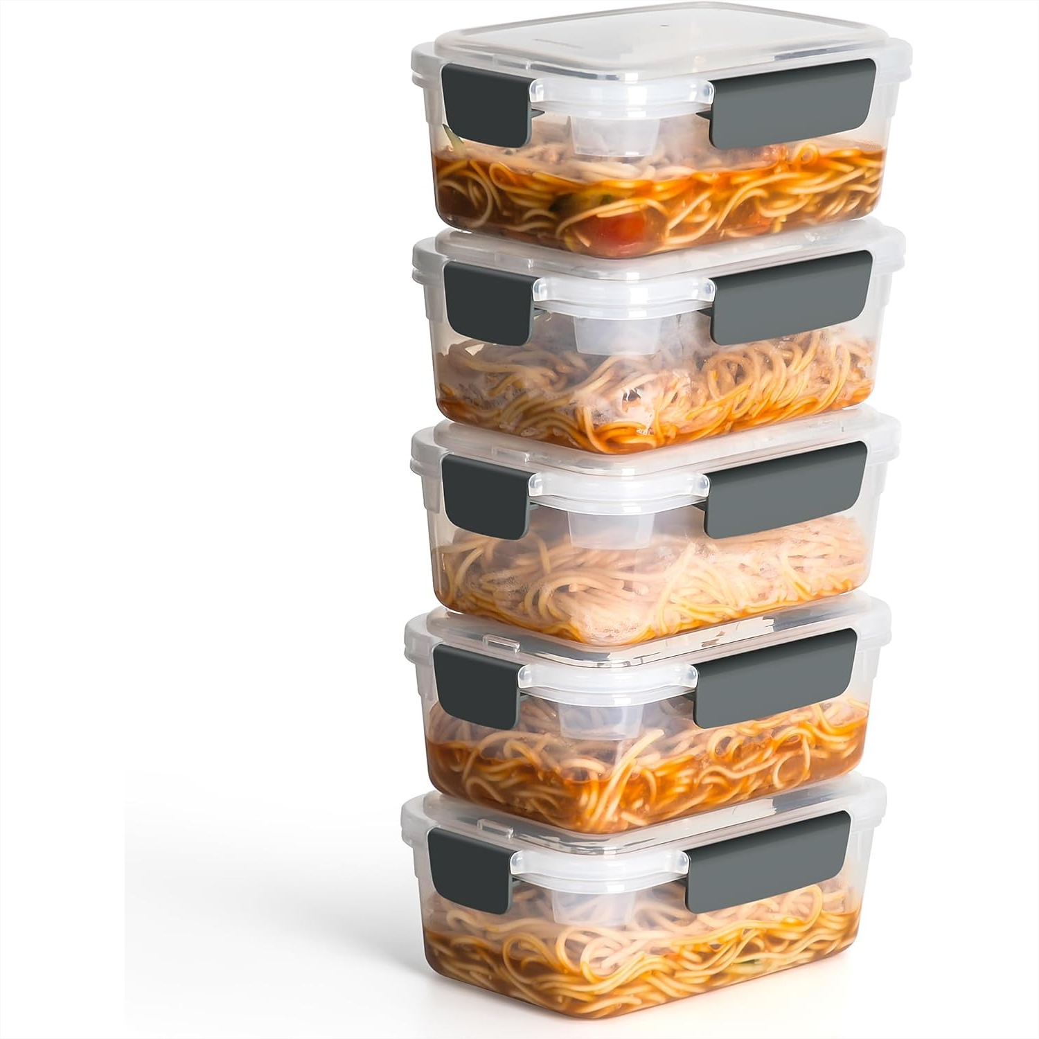 Food Storage Prep Containers - 5 Cup Plastic Food Storage Containers