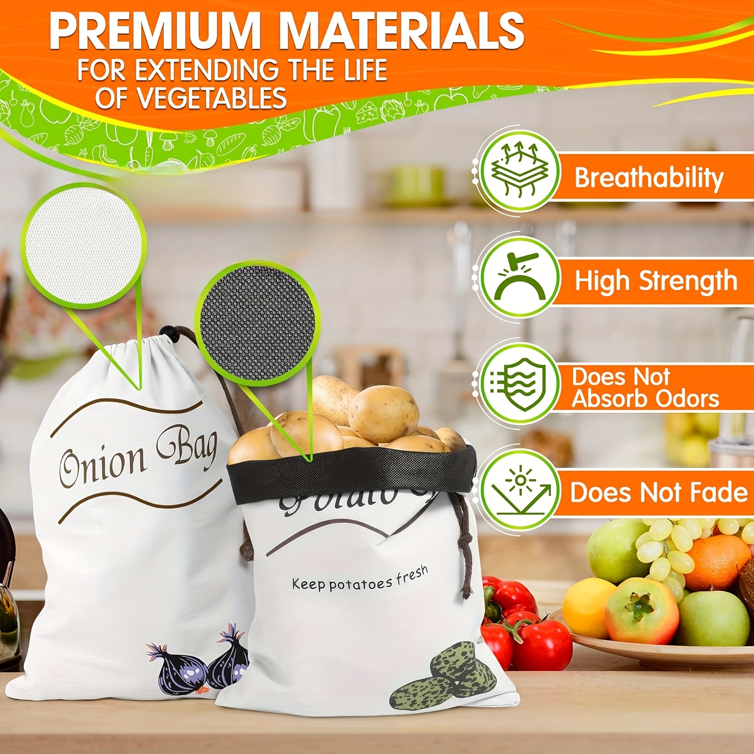 2pcs Reusable Vegetable Storag - Food Storage In Roots recensione e prezzo