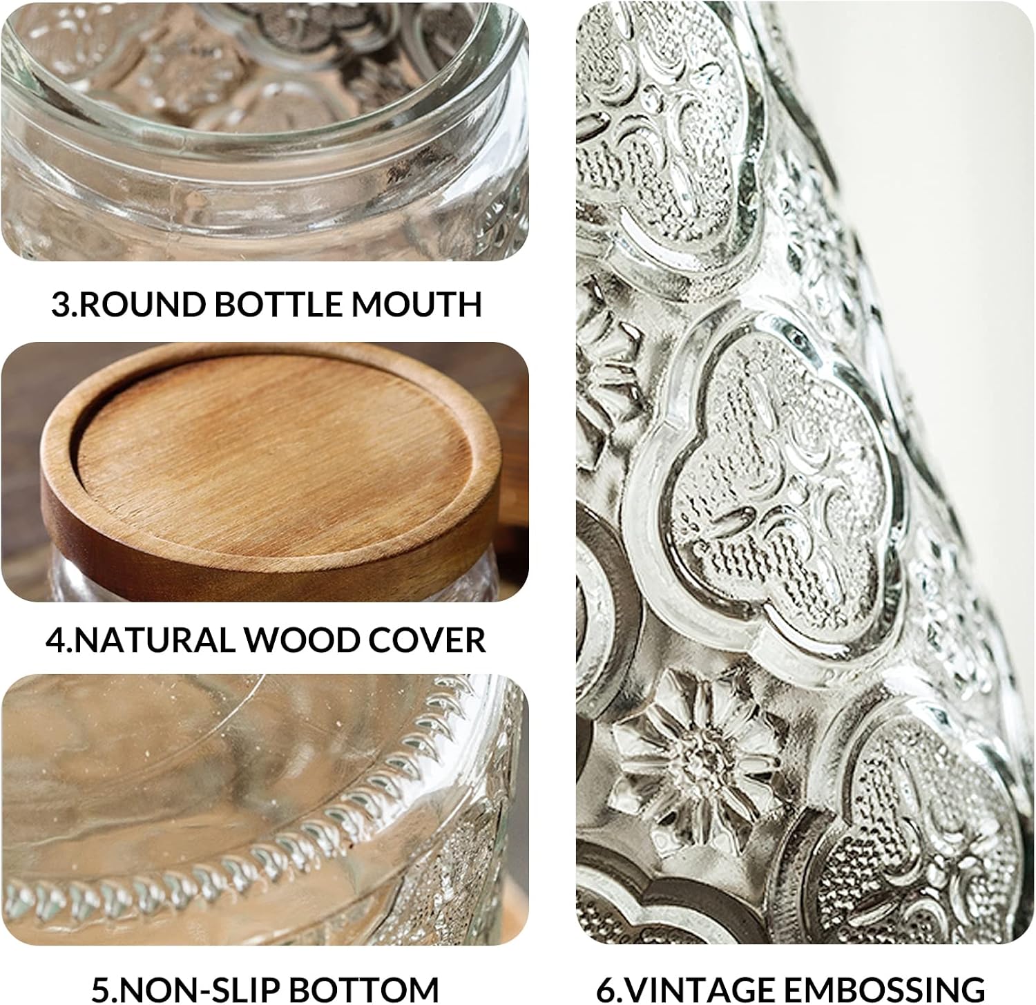 35oz/1000ml Glass Storage Jars - Food Storage Airtight recensione e prezzo