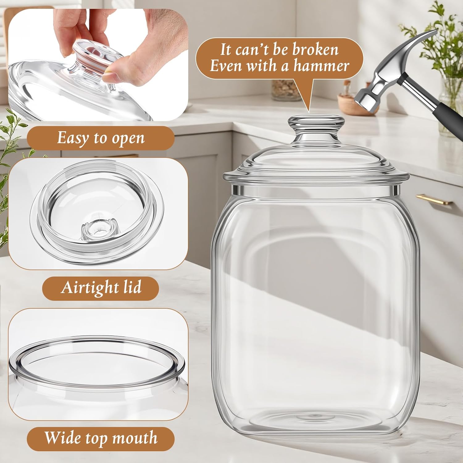 2 Pack Acrylic Cookie Candy Ja - Food Storage Plastic recensione e prezzo