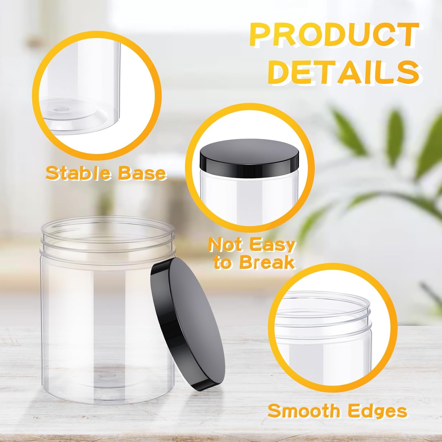 24 Pcs 16oz Plastic Jars with  - Food Storage Plastic recensione e prezzo