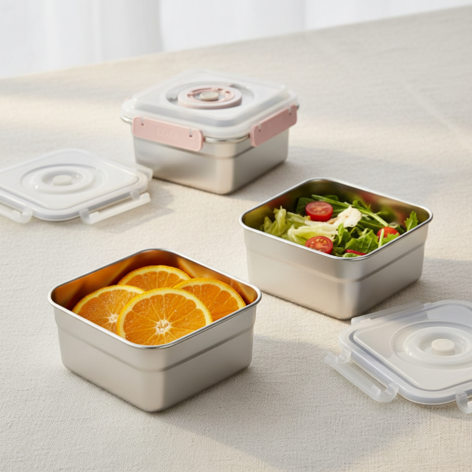 3 Pieces Stainless Steel Food  - Food Storage Airtight recensione e prezzo