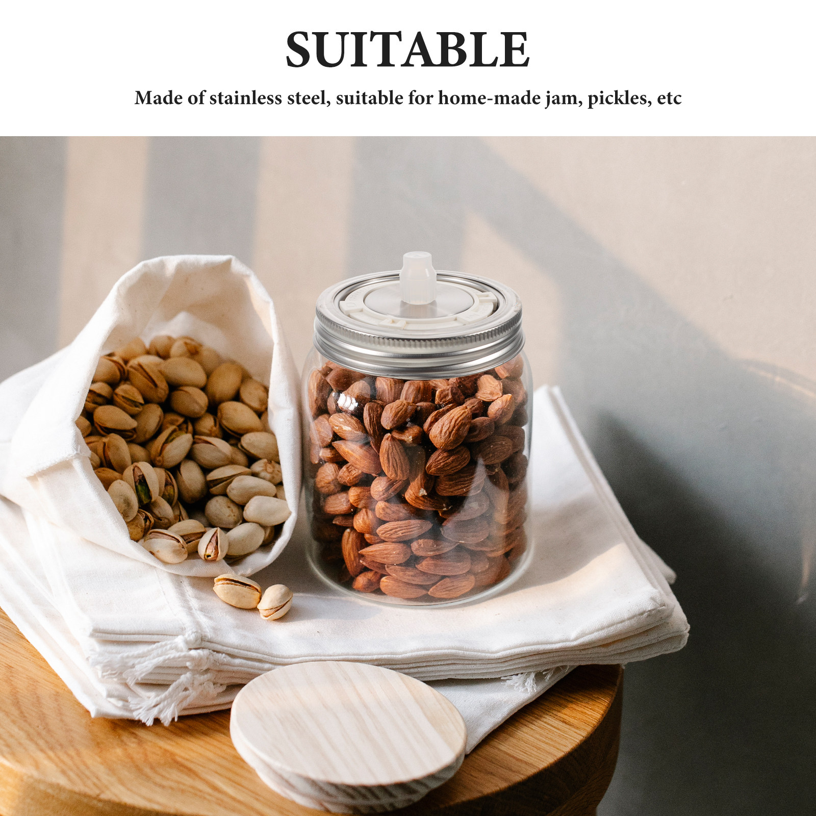 2Pcs Fermentation Lids Wide Mo - Mason Jar Wide Mouth recensione e prezzo