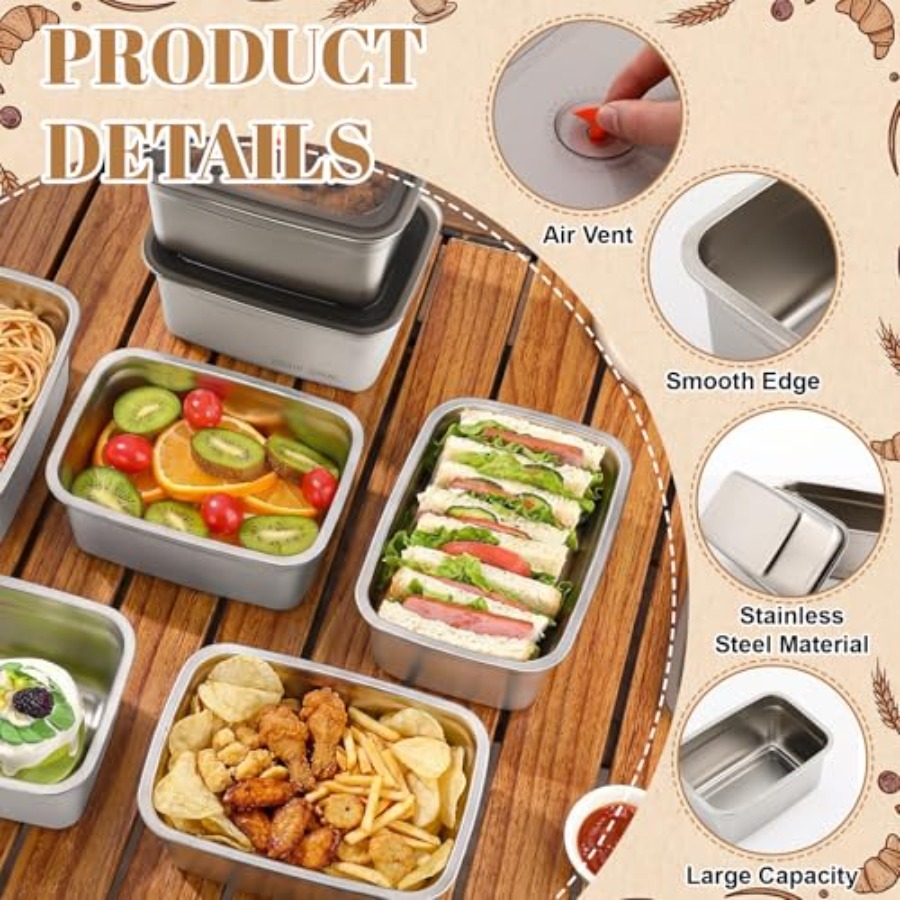 Kitchen use stainless steel fo - Food Storage Prep Containers recensione e prezzo