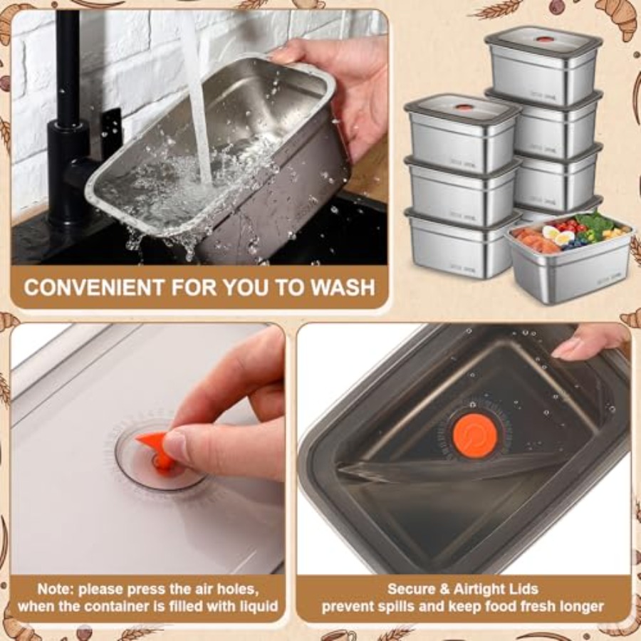 Kitchen use stainless steel fo - Food Storage Prep Containers recensione e prezzo