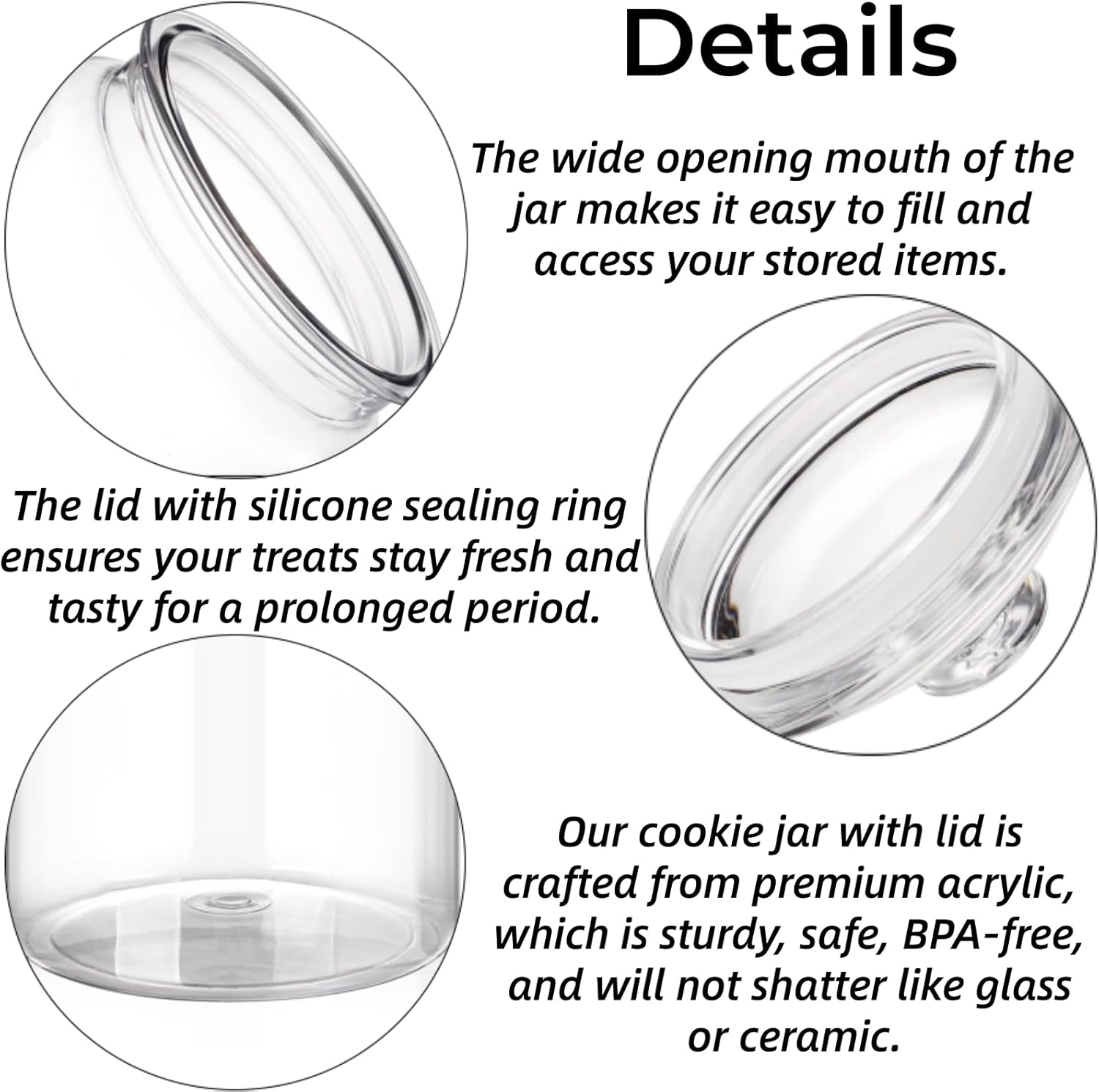 2 Pack 130 oz Large Cookie Jar - Food Storage Airtight recensione e prezzo