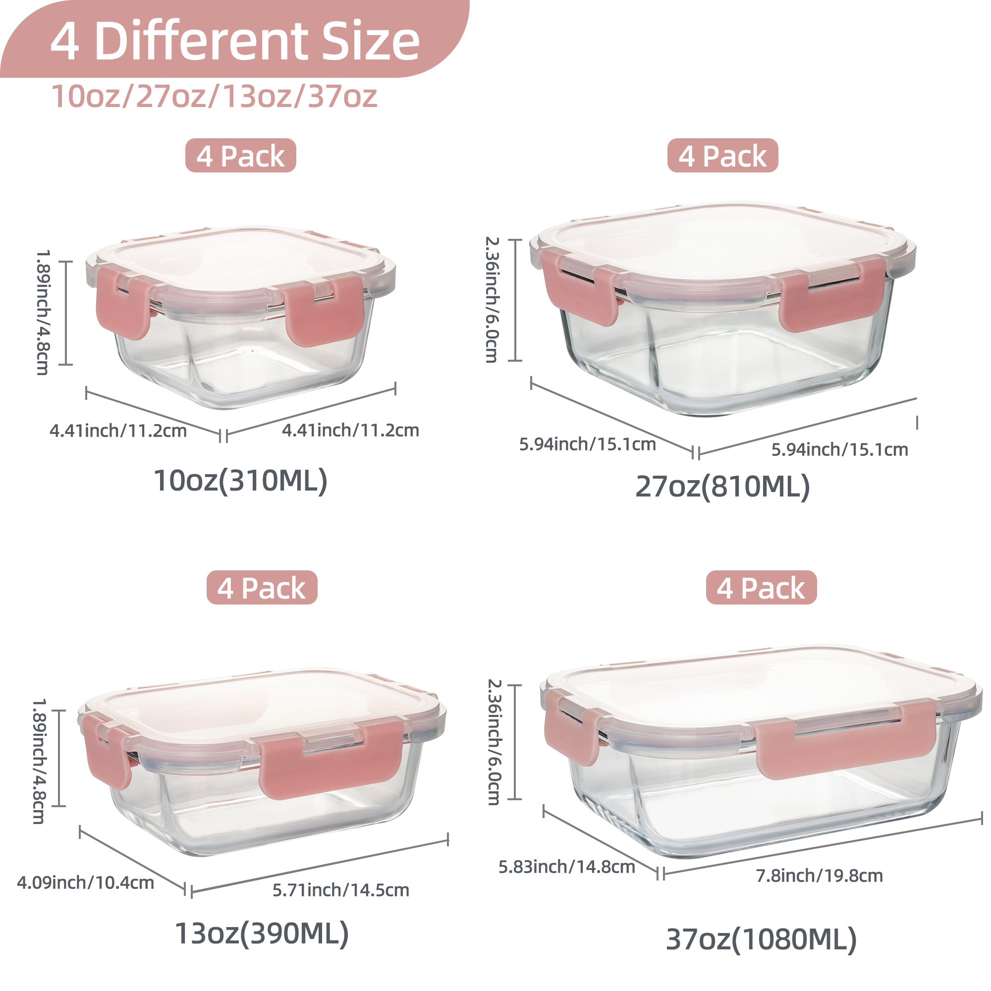 16-Piece Glass Food Storage Co - Food Storage Order recensione e prezzo