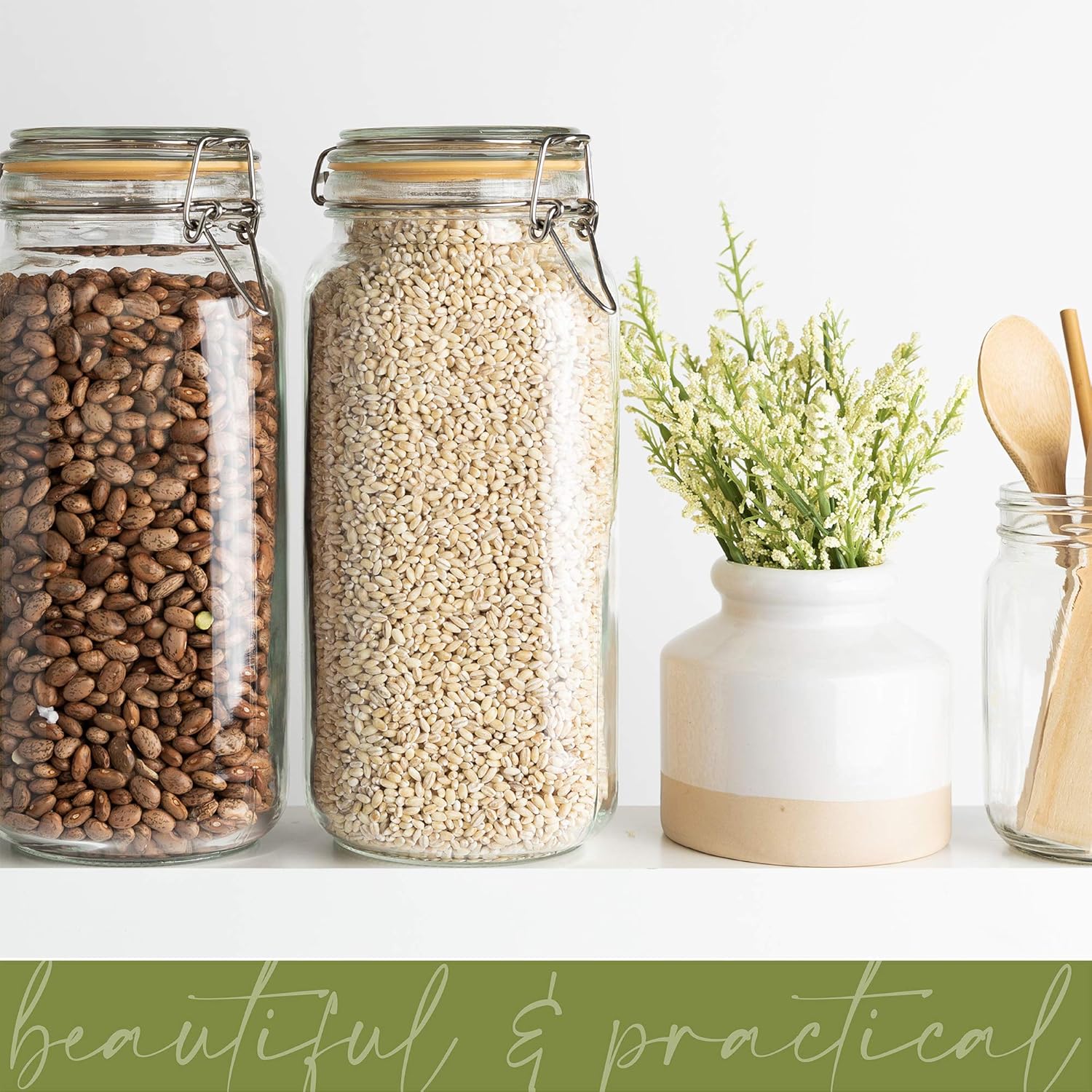 Glass Jars with Lids 67 oz Foo - Food Storage Airtight recensione e prezzo