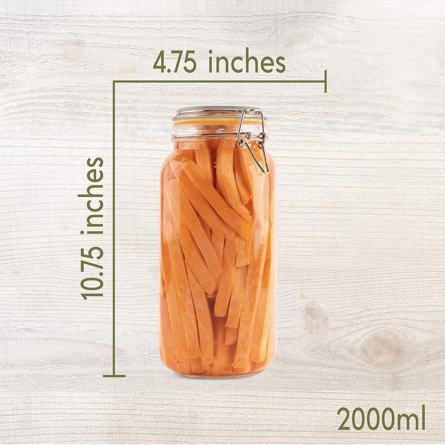 Glass Jars with Lids 67 oz Foo - Food Storage Airtight recensione e prezzo