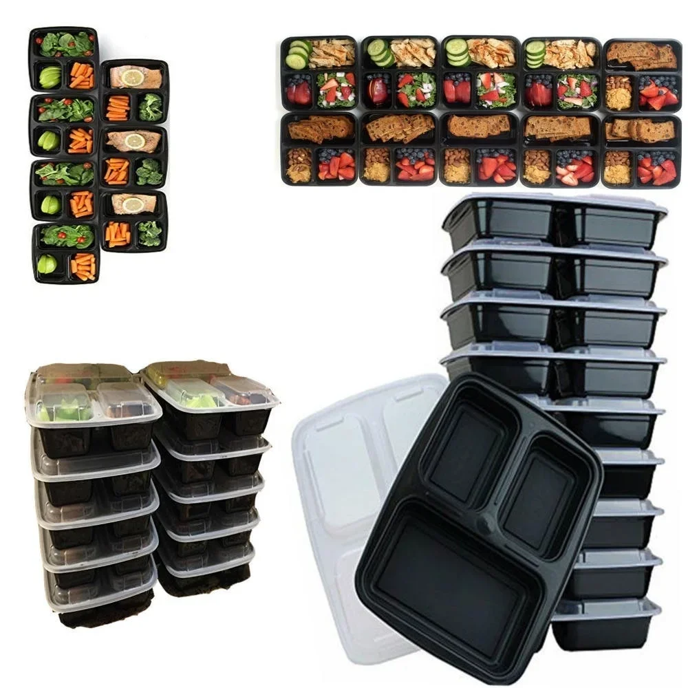7 Pack 3 Compartment Meal Prep - Food Storage Drawer Organizer recensione e prezzo