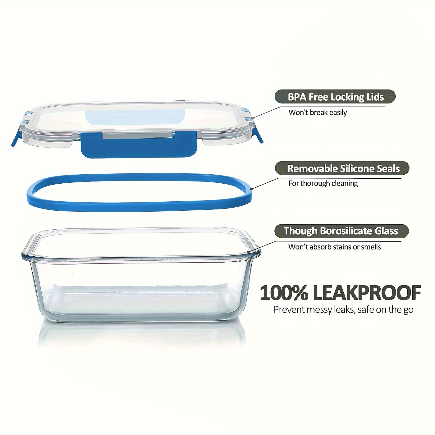 17pcs Glass Food Storage Conta - Food Storage Prep Containers recensione e prezzo