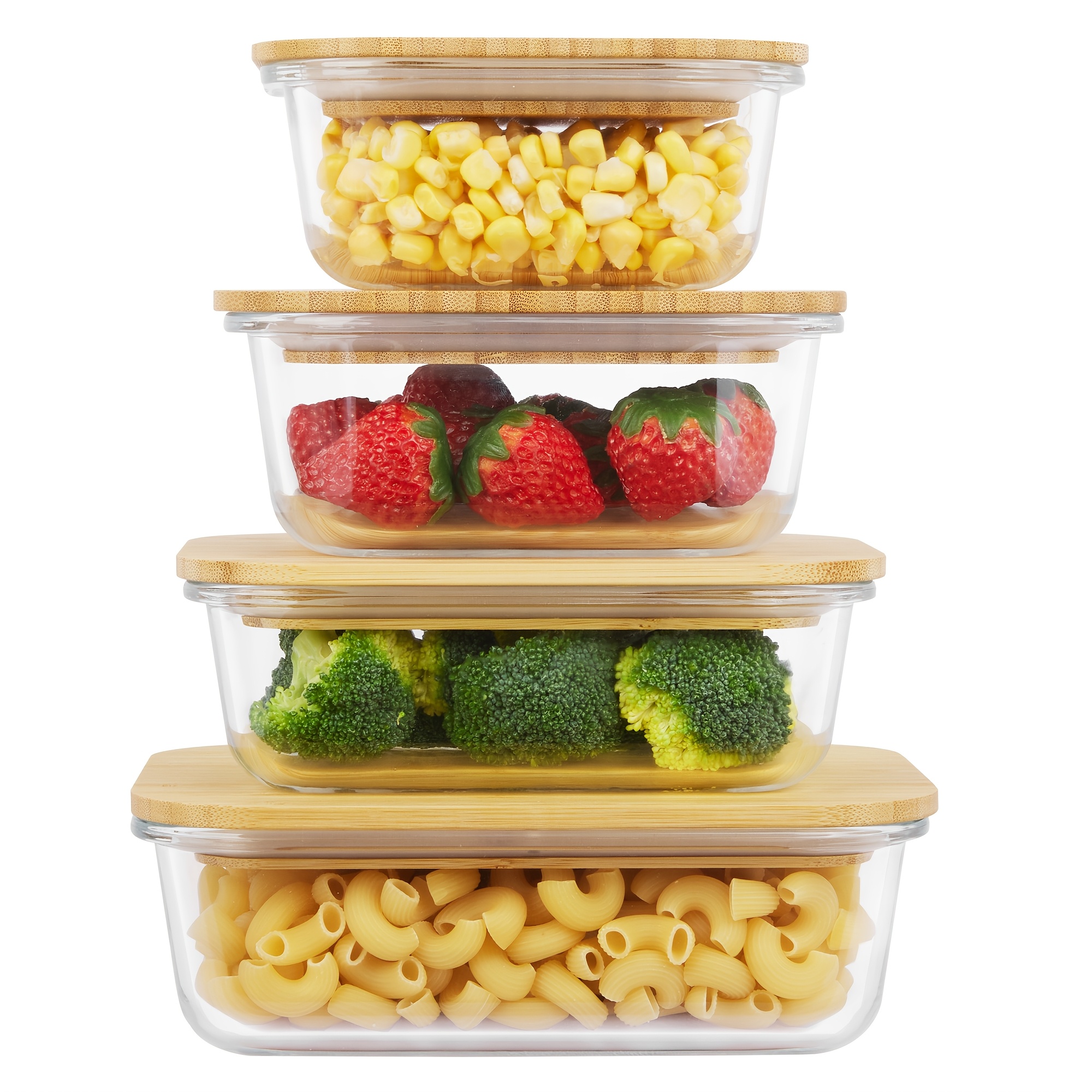 8pcs(4pcs Containers And 4pcs  - Food Storage Prep Containers recensione e prezzo