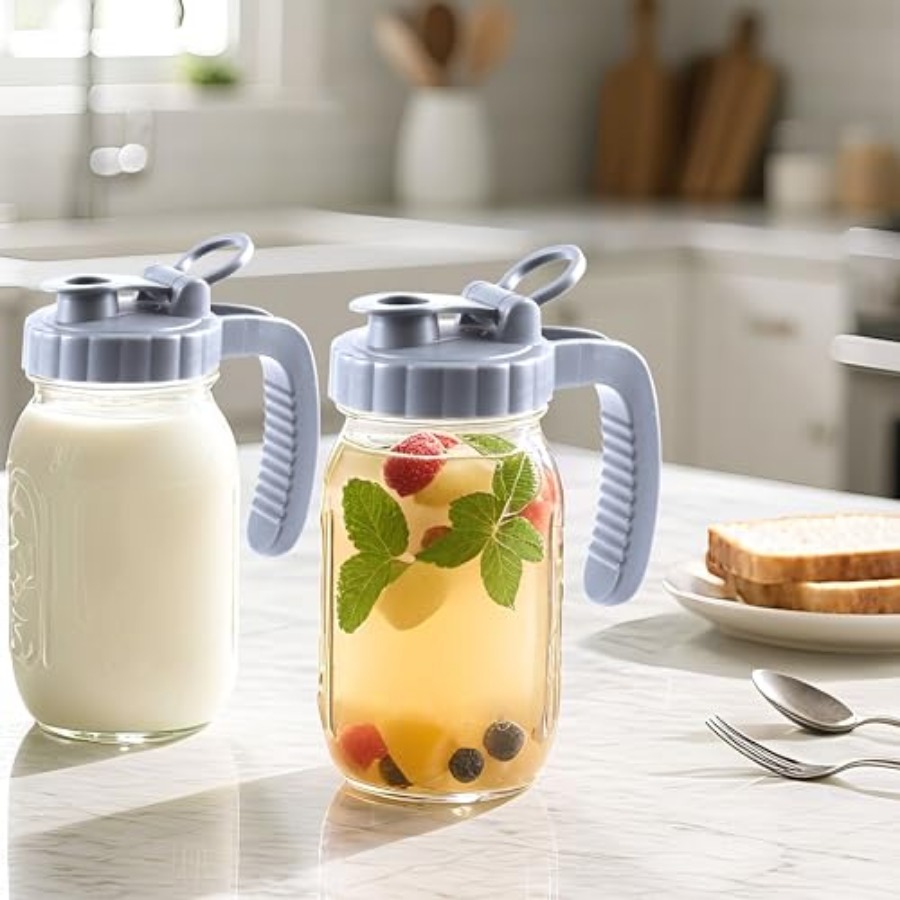 Glass Mason Jar Pitchers With  - Mason Jar Wide Mouth recensione e prezzo