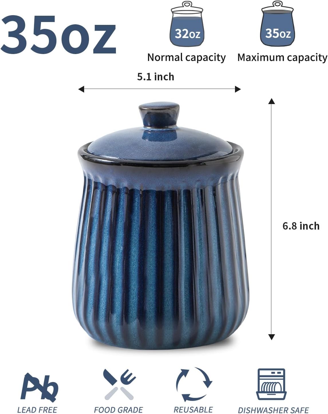 Ceramic Storage Containers, 35 - Food Storage Plastic recensione e prezzo
