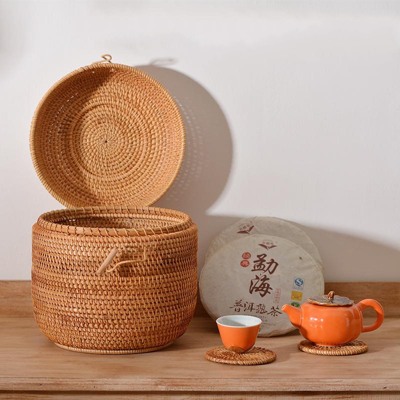 Handwoven Rattan Tea Storage B - Food Storage Drawer Organizer recensione e prezzo