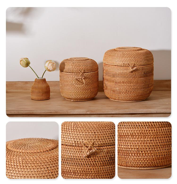 Handwoven Rattan Tea Storage B - Food Storage Drawer Organizer recensione e prezzo