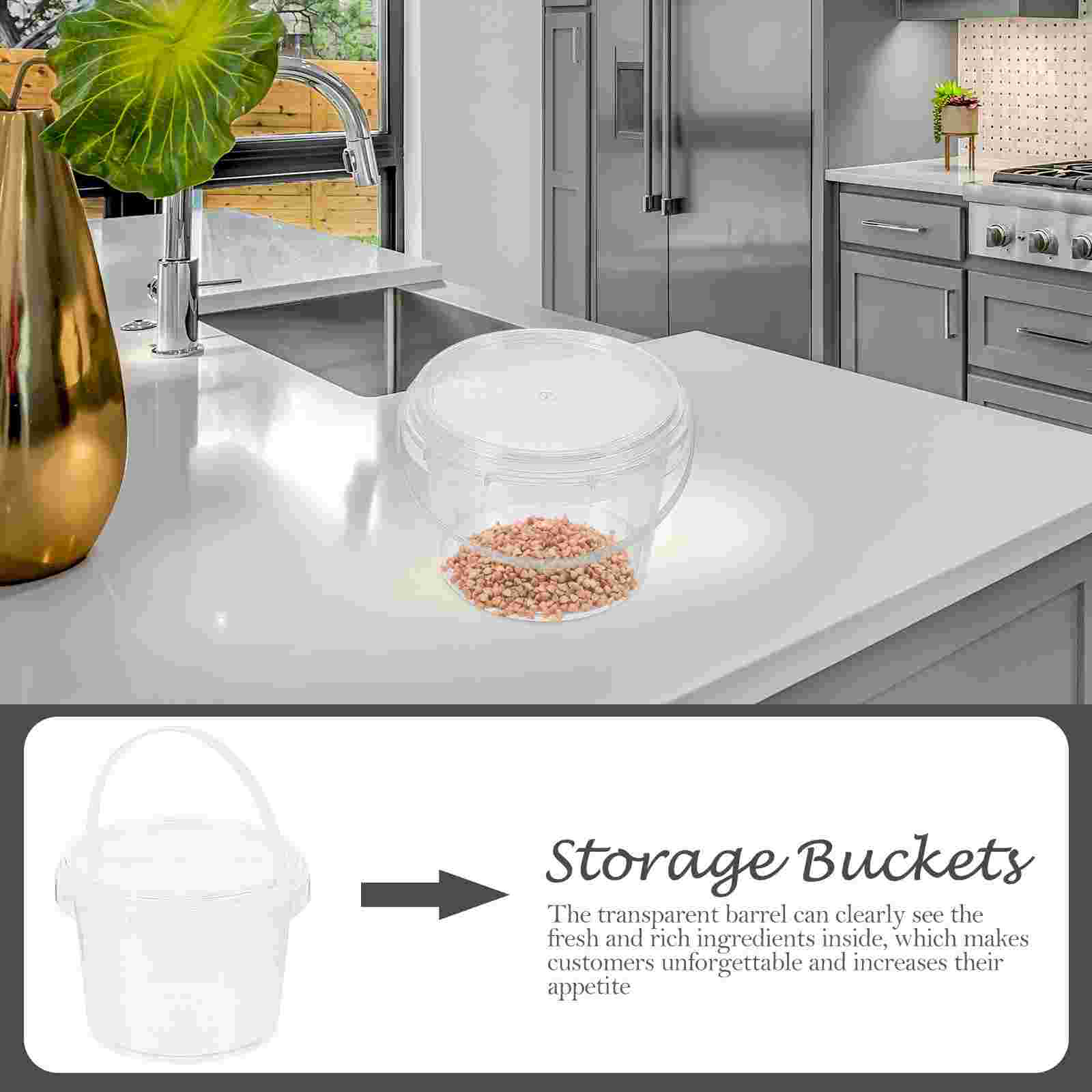 10 Pcs Plastic Storage Bucket  - Food Storage Not Plastic recensione e prezzo
