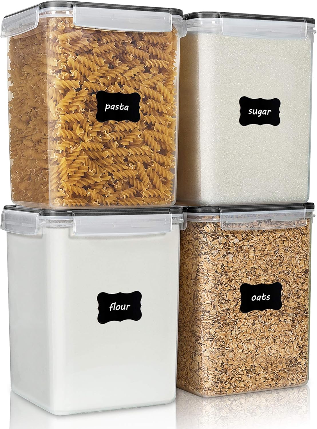 4 PCS Large Food Storage Conta - Food Storage Plastic recensione e prezzo