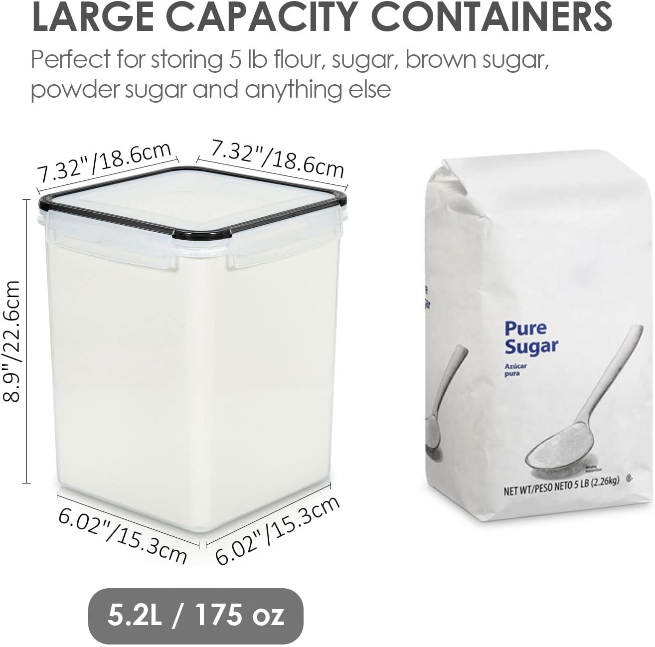 4 PCS Large Food Storage Conta - Food Storage Plastic recensione e prezzo