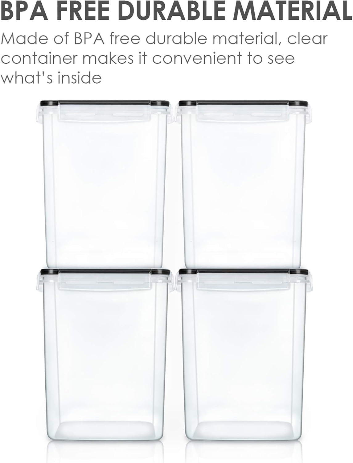 4 PCS Large Food Storage Conta - Food Storage Plastic recensione e prezzo