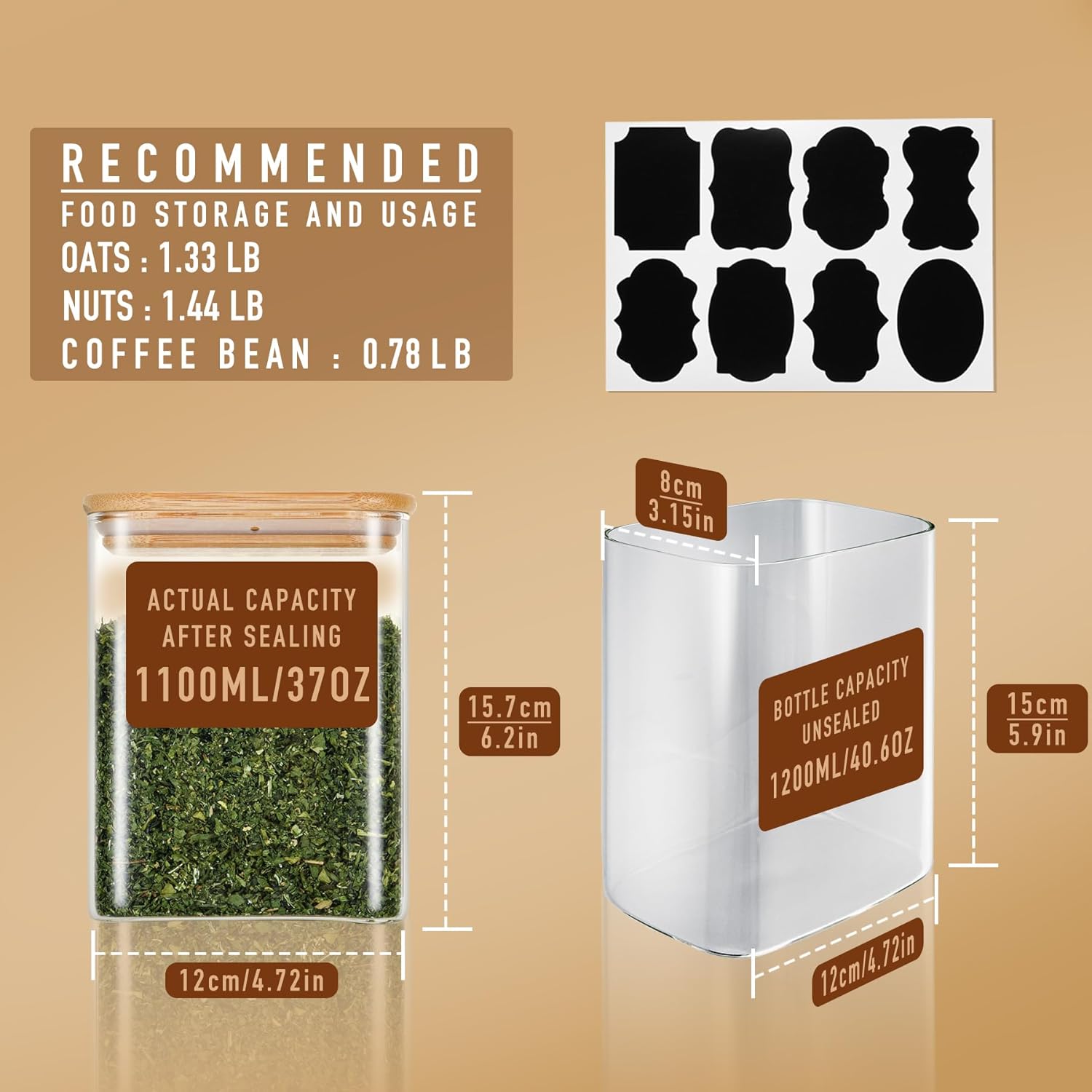 37oz Rectangle Airtight Glass  - Food Storage Plastic recensione e prezzo