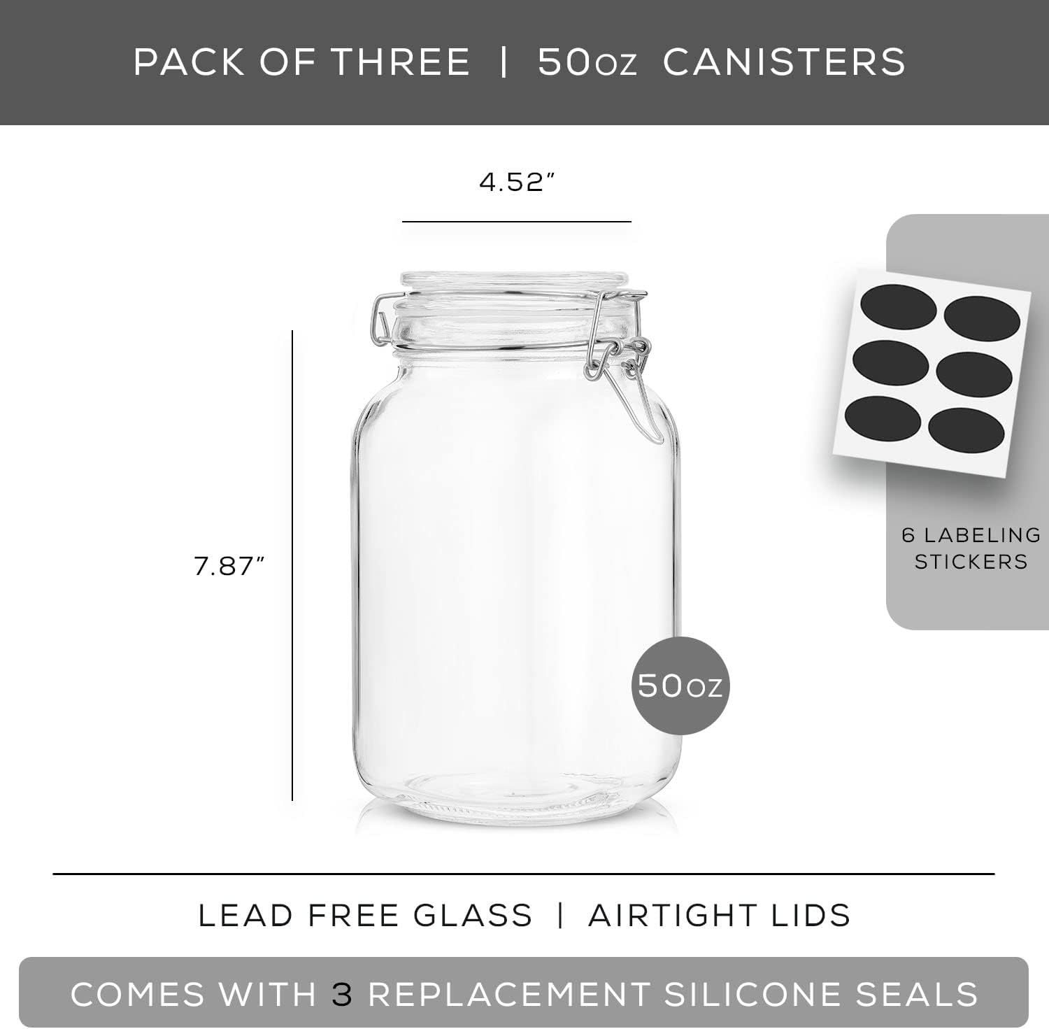 Airtight Glass Jars with Lids  - Food Storage Airtight recensione e prezzo