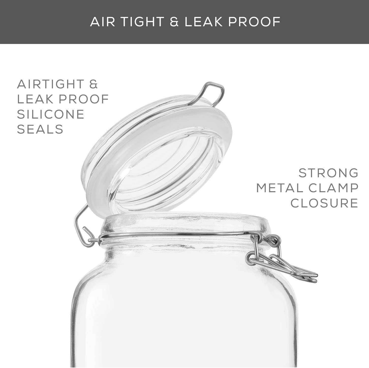 Airtight Glass Jars with Lids  - Food Storage Airtight recensione e prezzo
