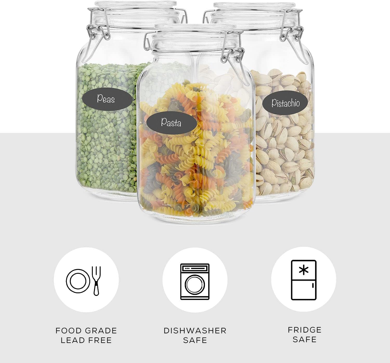 Airtight Glass Jars with Lids  - Food Storage Airtight recensione e prezzo