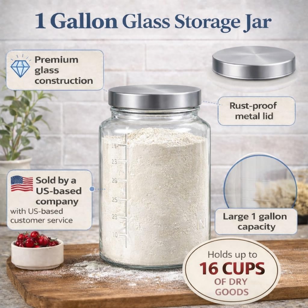 Extra Large    Jar - 1 Gallon  - Food Storage Airtight recensione e prezzo
