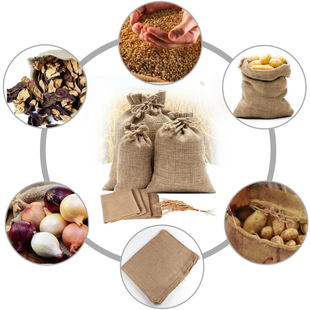 1PC Natural Jute Burlap Sacks  - Food Storage In Roots recensione e prezzo
