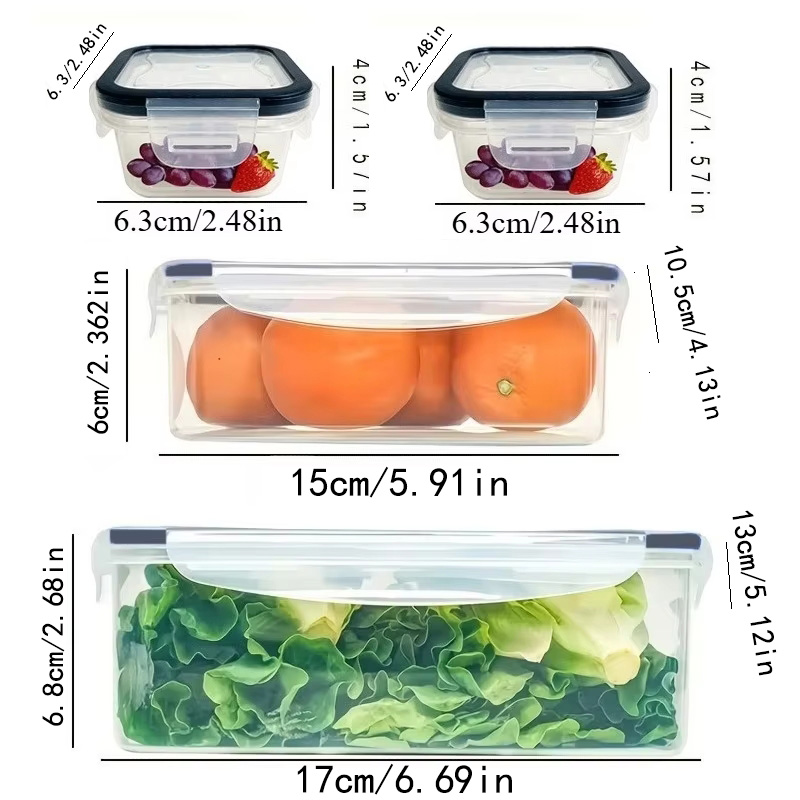 8Pcs Set Includes 4 Containers - Food Storage Drawer Organizer recensione e prezzo