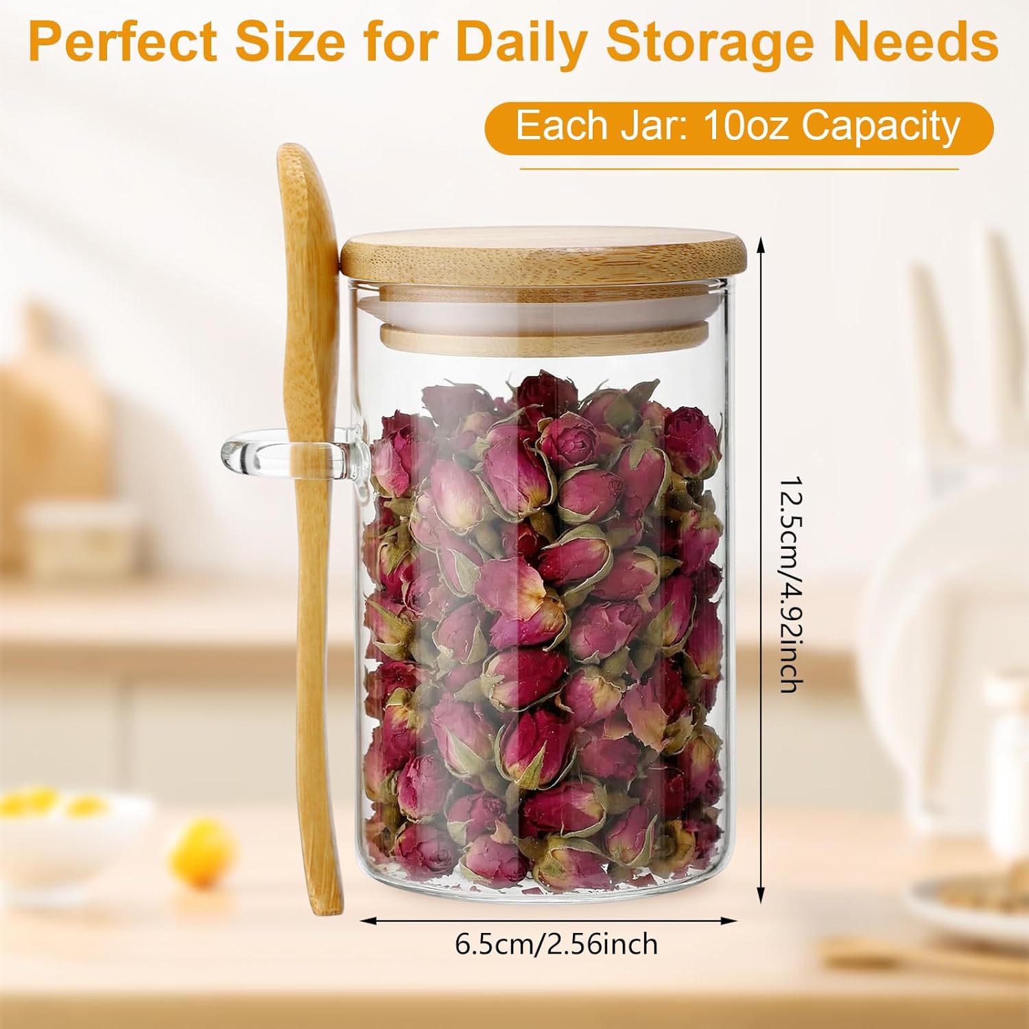 10 Pack Glass Jars with Bamboo - Food Storage Airtight recensione e prezzo