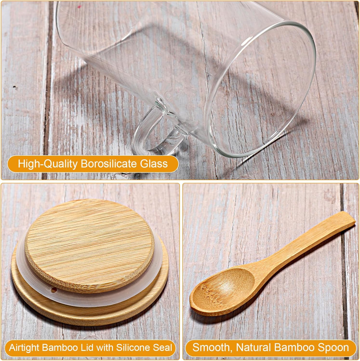 10 Pack Glass Jars with Bamboo - Food Storage Airtight recensione e prezzo
