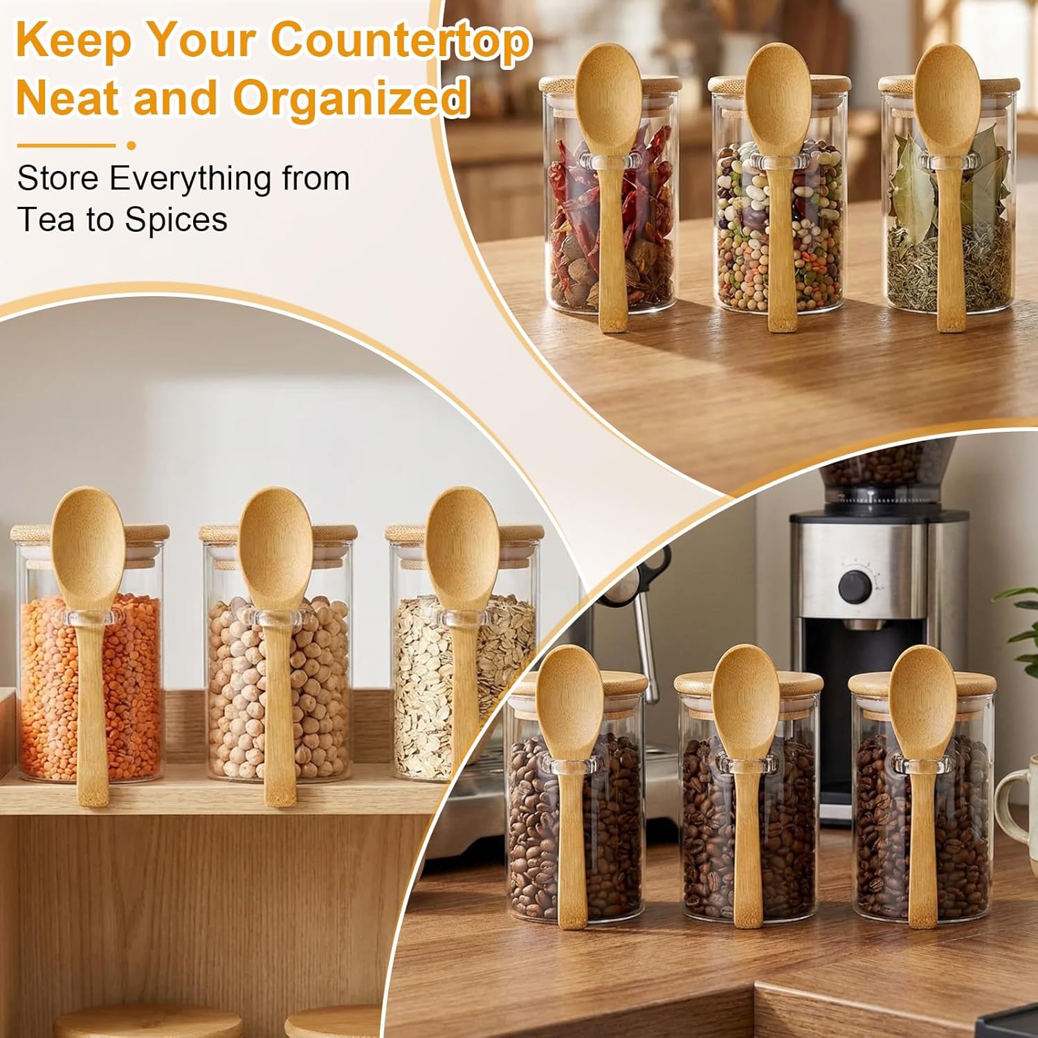 10 Pack Glass Jars with Bamboo - Food Storage Airtight recensione e prezzo