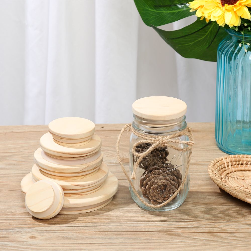 Various Sizes Reusable Wooden  - Mason Jar Wide Mouth recensione e prezzo