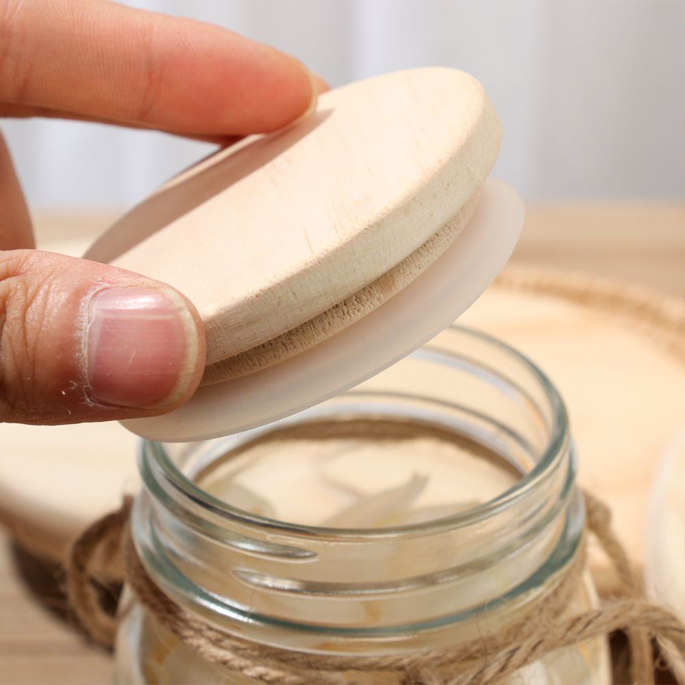 Various Sizes Reusable Wooden  - Mason Jar Wide Mouth recensione e prezzo