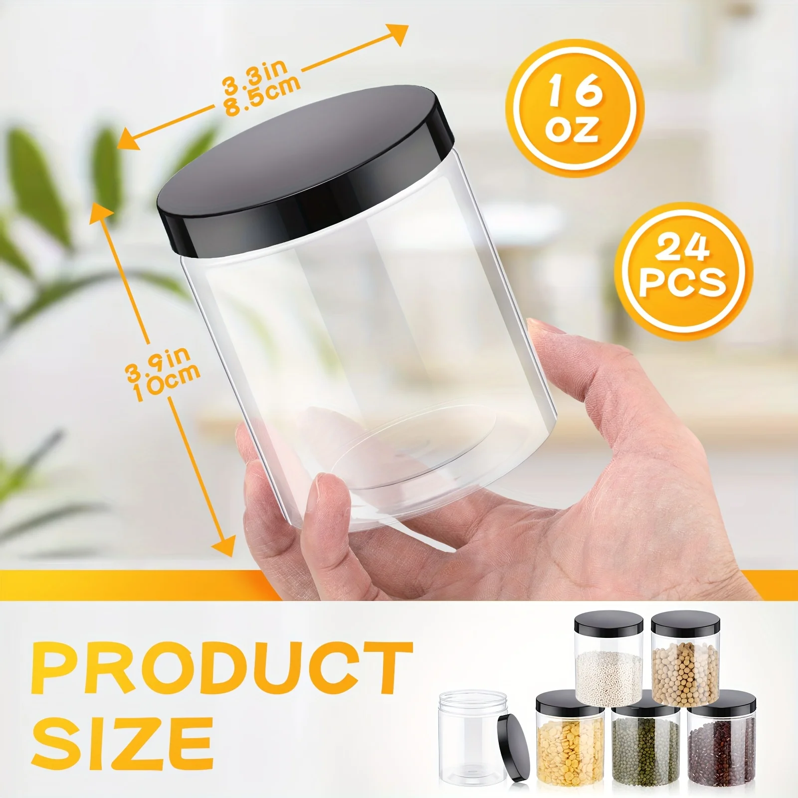 DDHOME 24pcs 16 Oz Clear Plast - Mason Jar Wide Mouth recensione e prezzo