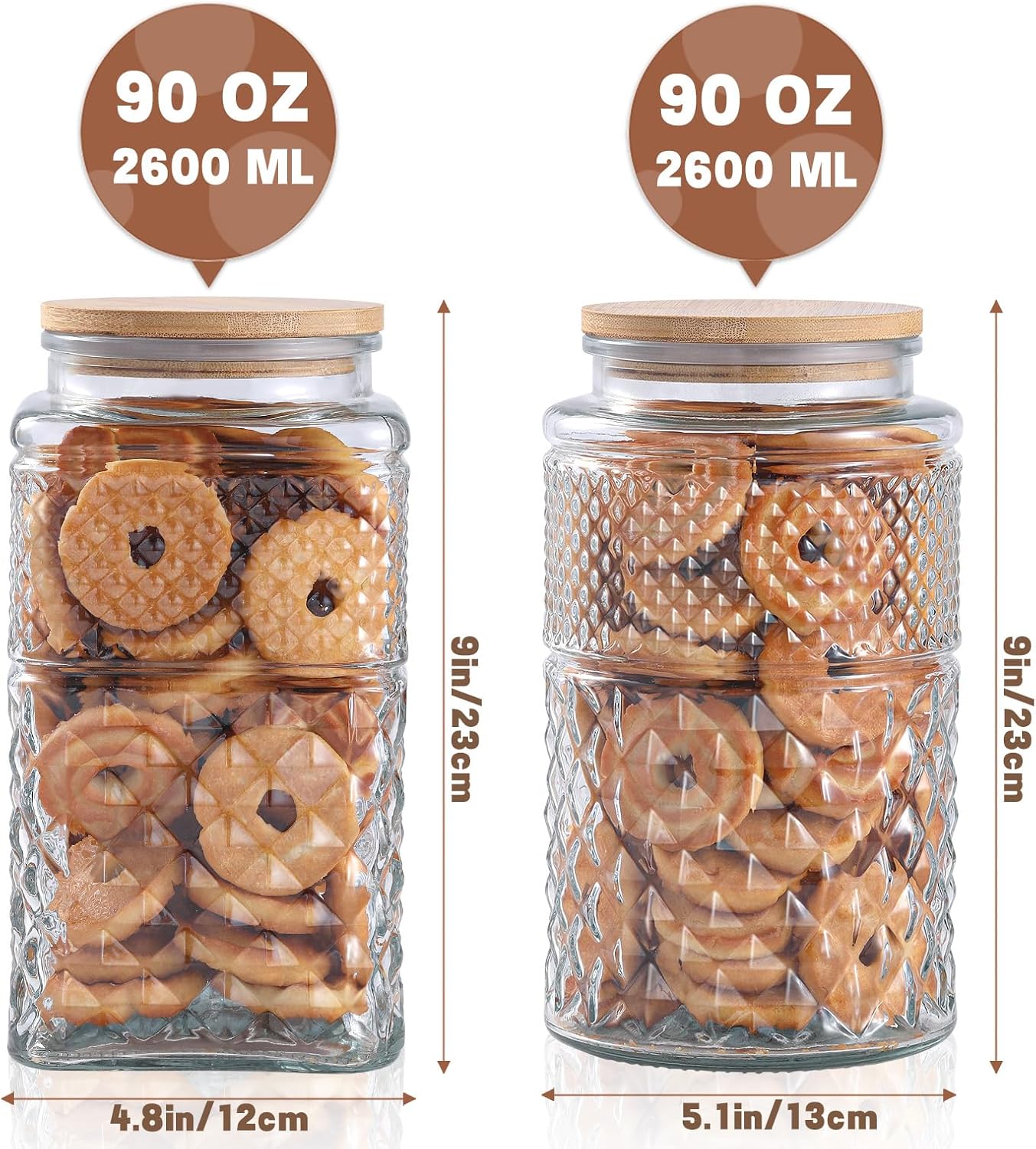 0.7Gallon/2600ml Glass Cookie  - Food Storage Airtight recensione e prezzo