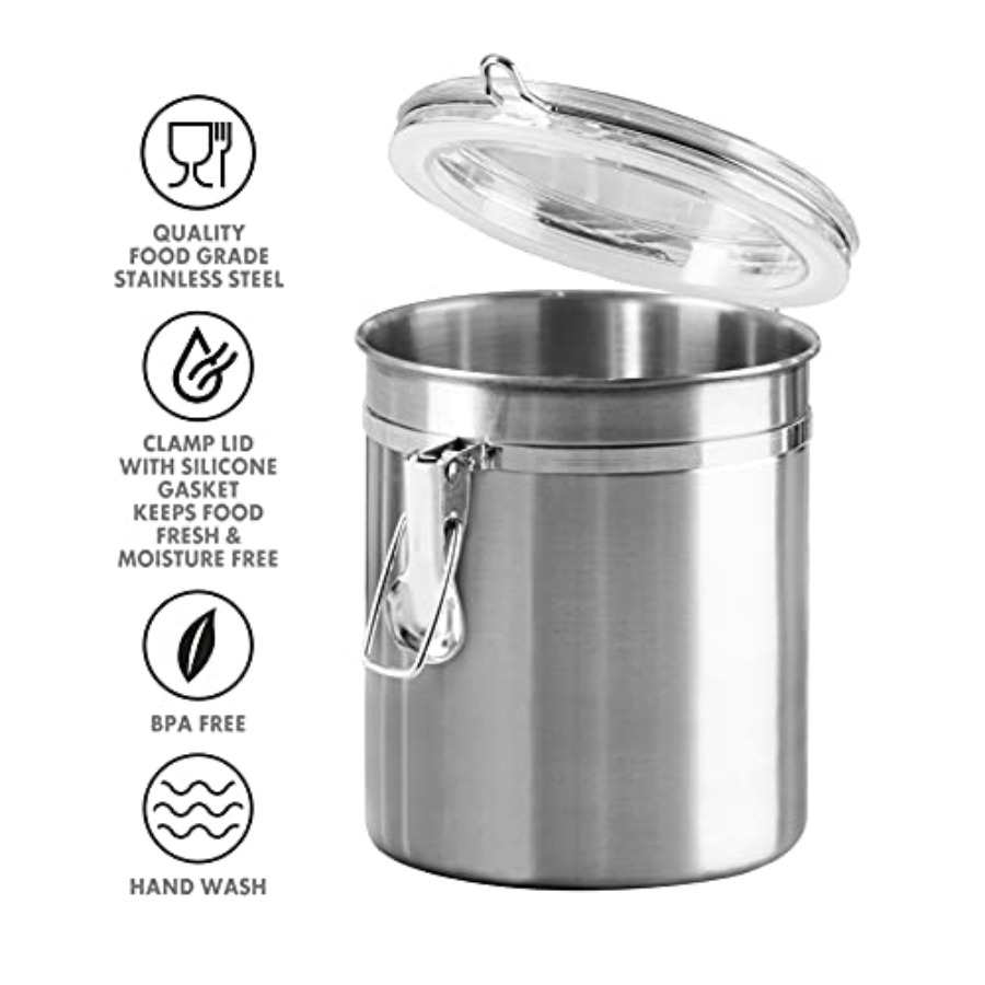 Set of 4 Stainless Steel Kitch - Food Storage Plastic recensione e prezzo