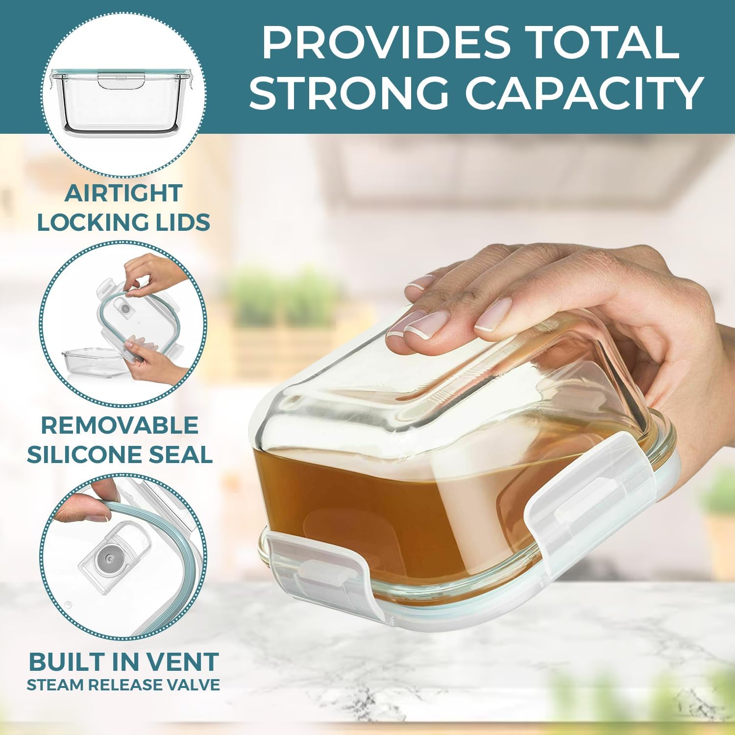24 Pc Airtight Glass Food Stor - Food Storage Prep Containers recensione e prezzo