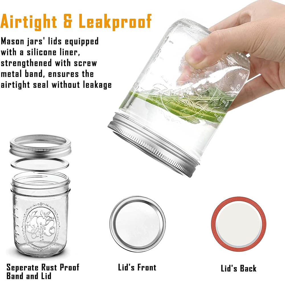 16oz Wide Mouth Mason Jars wit - Mason Jar Wide Mouth recensione e prezzo