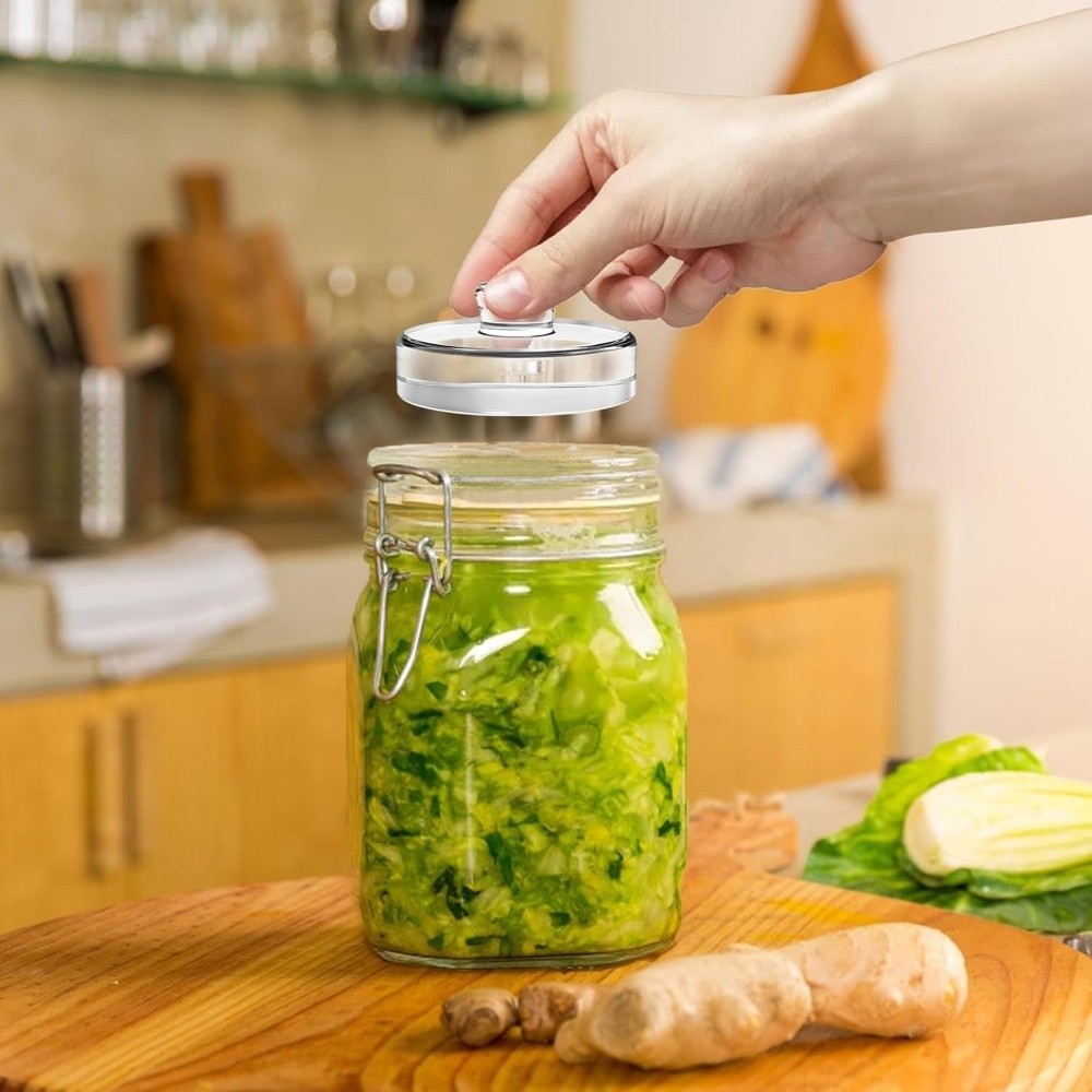 Fermented Glass Weights Clear  - Mason Jar Wide Mouth recensione e prezzo