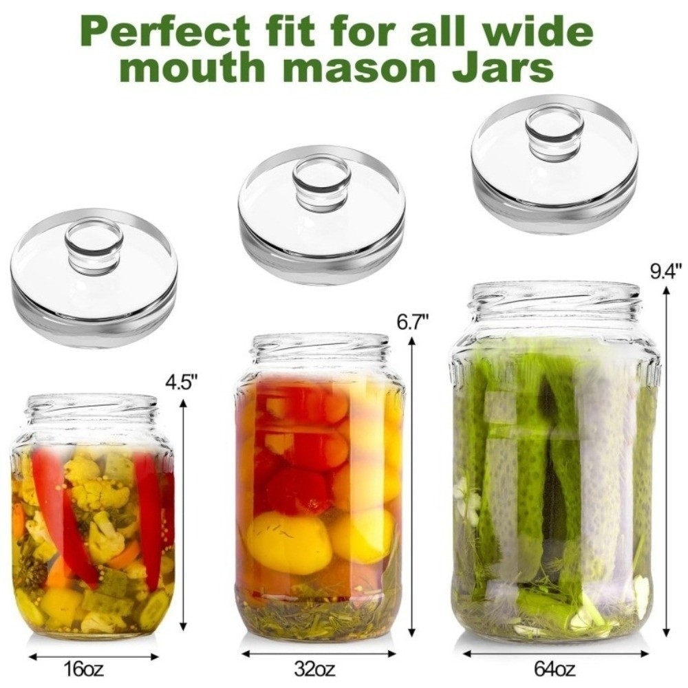 Fermented Glass Weights Clear  - Mason Jar Wide Mouth recensione e prezzo