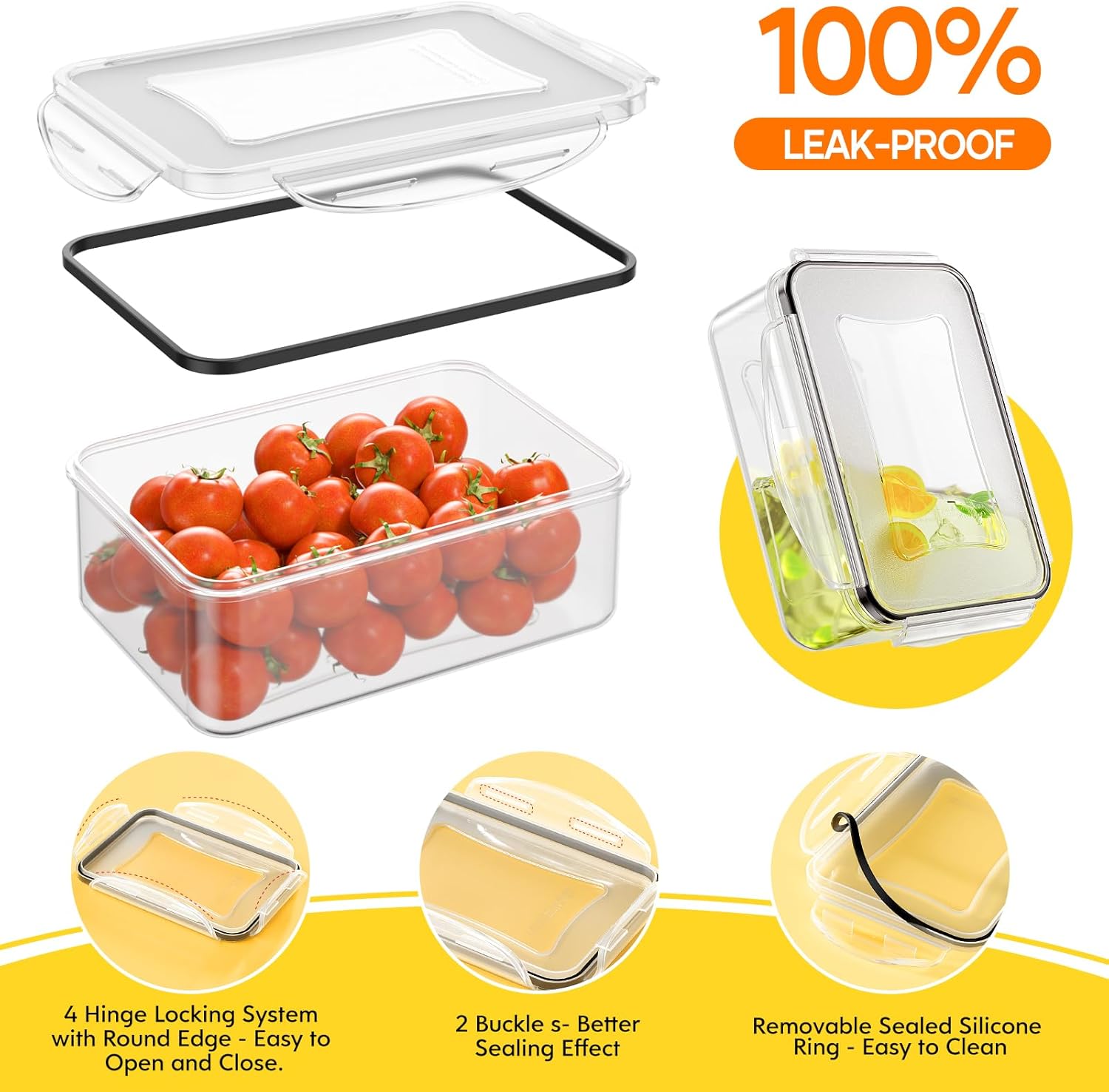 52 PCS Food Storage Containers - Food Storage Plastic recensione e prezzo