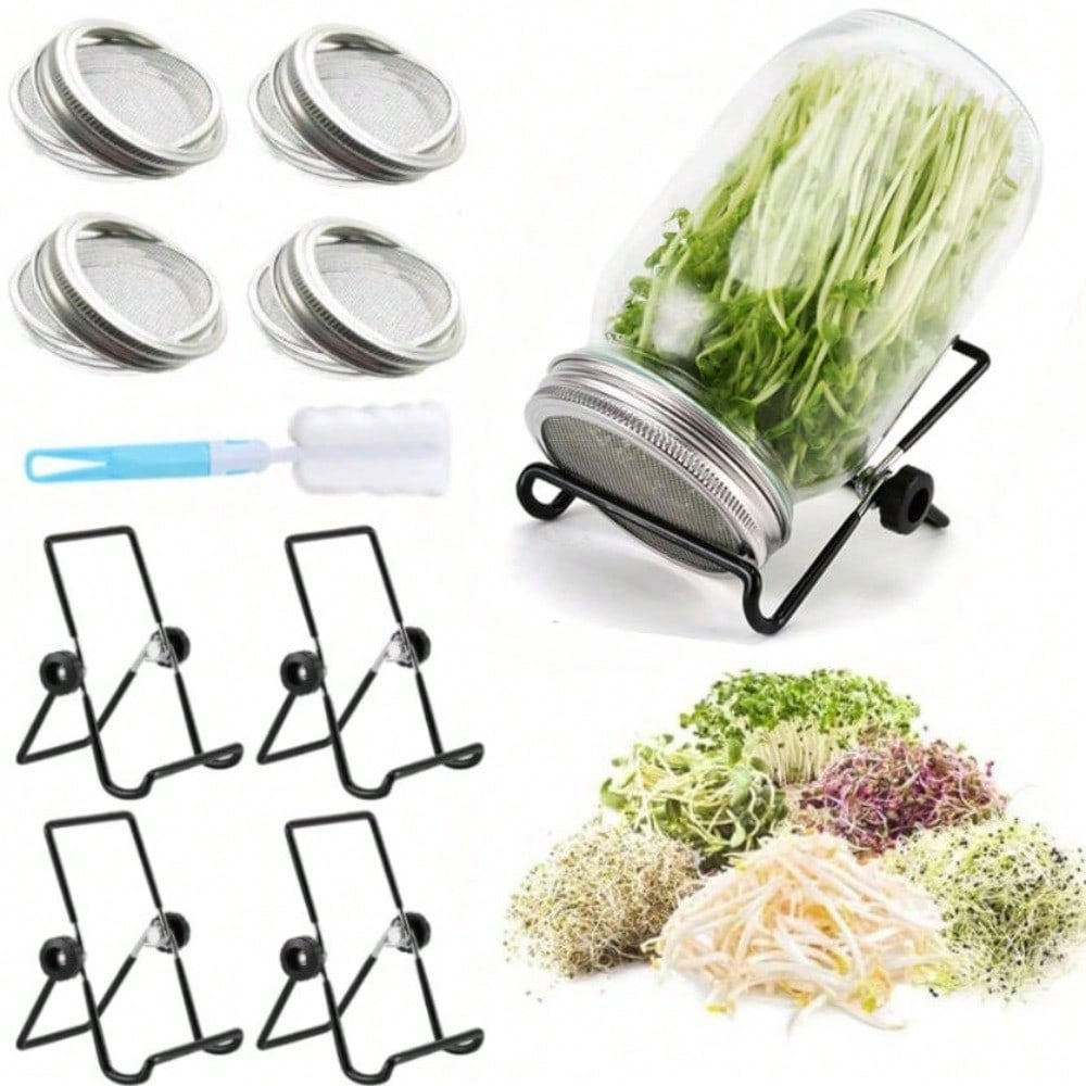 9pcs Sprouting Lids Growing Ki - Mason Jar Wide Mouth recensione e prezzo